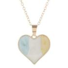 Color-block Heart Necklace