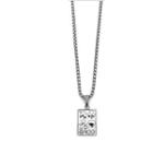 Stainless Steel Poker Tag Pendant Necklace 316l Stainless Steel - Silver - One Size