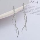 Swirl Chained Alloy Fringed Earring 1 Pair - Earring - Silver - One Size