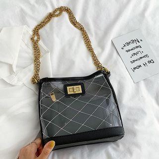 Quilted Pvc Panel Bucket Bag