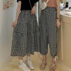 Plaid Harem Pants / Midi A-line Skirt