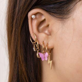 Butterfly Drop Earring 1912 - Gold - One Size