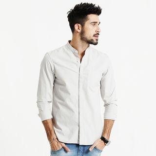 Plain Band Waist Shirt