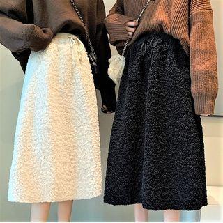 Midi A-line Fleece Skirt
