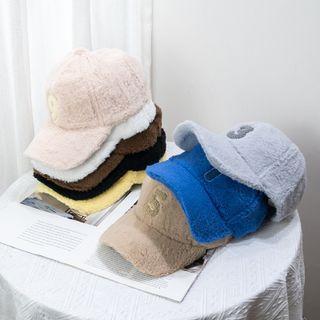 Numerical Shearling Baseball Cap