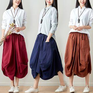 Puffy Midi Skirt