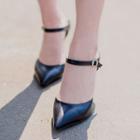 Buckled-strap Cutout Stilettos