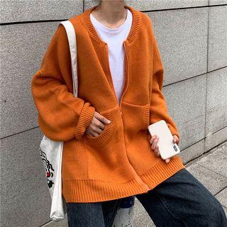 Oversized Zip Knitted Jacket