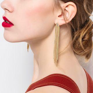 Alloy Fringed Earring 1 Pair - Gold - One Size