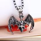 Skull & Bat Pendant Necklace