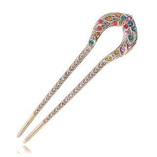 Rhinestone U Shape Alloy Hair Stick