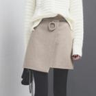 Asymmetric A-line Wool Skirt