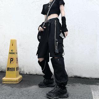 Chained Cutout Sweatpants
