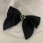 Bow Fabric Flower Alloy Hair Clip