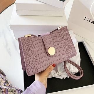 Crocodile Grain Shoulder Bag
