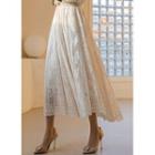 Flared Long Lace Skirt