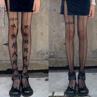 Bow Mesh Stockings / Set