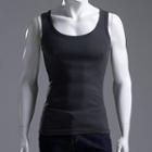 Round-neck Ribbed Tank Top