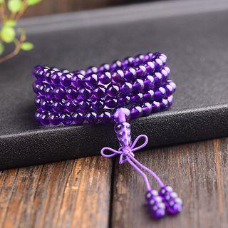 Layered Faux Crystal Bead Bracelet