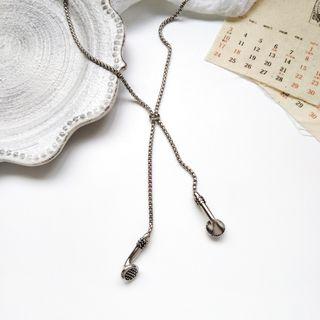 Alloy Earphone Pendant Necklace Necklace - One Size
