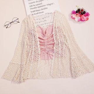 Perforated Light Jacket / Spaghetti Strap Top