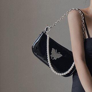 Patent Shoulder Bag Black - One Size