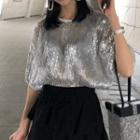 Set: Sequined Top + Layered Skirt