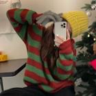 Striped Sweater Red & Green - One Size