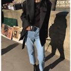 Open-front Blazer With Sash One Size