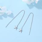 925 Sterling Silver Starfish Dangle Earring 1 Pair - Starfish Dangle Earring - One Size