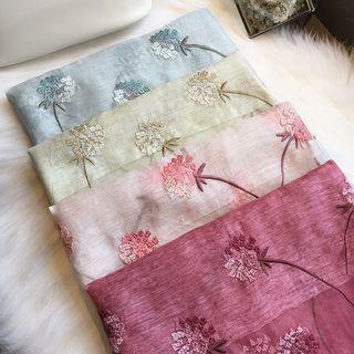 Embroidered Flower Neck Scarf