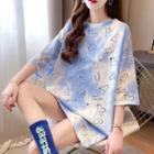 Heart Tie-dye Print T-shirt