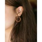 Wooden Circle Earrings
