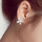 Bridal Faux Pearl Flower Earrings/ Clip-on Earrings