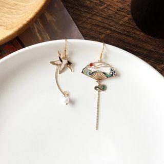 Alloy Drop Ear Stud / Clip-on Earring