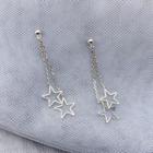 Star Dangle Earring 1 Pair - S925 Silver Needle Earrings - One Size