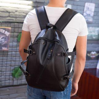 Plain Backpack Black & White - One Size