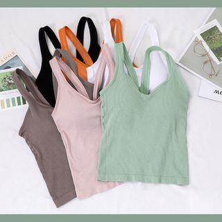 Y-strap Plain Tank Top