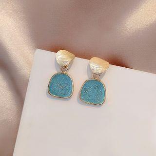 Alloy Dangle Earring 1 Pair - E2069 - Silver - Geometric - Blue - One Size