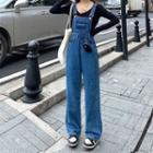Asymmetrical Pocket Embroidered Jumpsuit