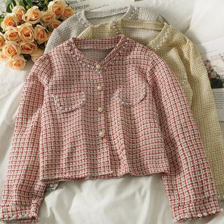 Pearl-trim Tweed Jacket