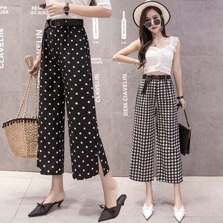 High-waist Split-hem Pants
