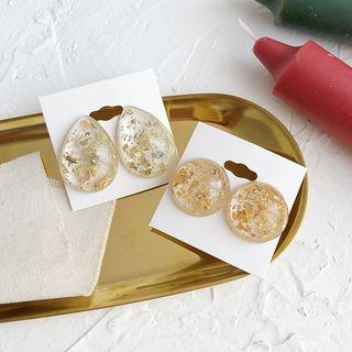 Gold Leaf Acrylic Earring