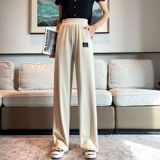 High Waist Ribbed Wide Leg Pants
