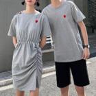 Couple Matching Short-sleeve T-shirt / Shorts / Dress / Set