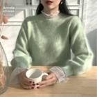 Lantern-sleeve Sweater / Bell-sleeve Lace Top