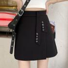 Sashed Mini Skirt