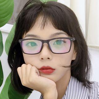 Square Faux Wooden Eyeglasses