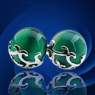 S925 Silver Cat's Eye Stone Stud Earring