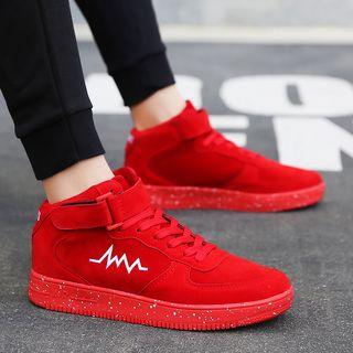 Stitched Painted Lace-up Sneakers